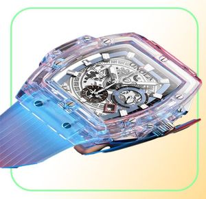 Onola Brand Transparent Plastic Watch Men Women Clock 2021 Moda Sports Casual Casual Único Quartz Luxury Square Mens4589550