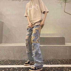 High China-Chic Hip Hop Ins Jeans Men's Autumn American Hiphop Street mode mångsidiga långa byxor