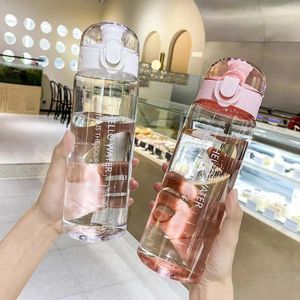 Garrafas de água prática de vidro de vidro odorless de fácil de limpar acessórios de hidratação anti-queda no verão