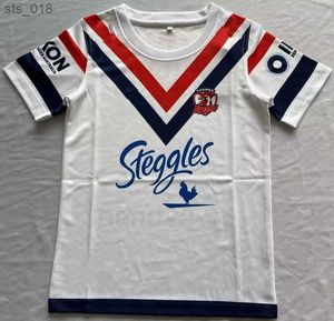 Fans Tops Tees 2024 SYDNEY ROOSTERS Kids Away Rugby Jersey Size 16--26 (Custom name and number ) H240530