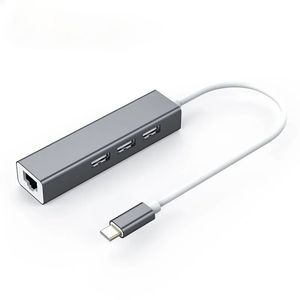 Docking Station Type-C USB 2.0 HUB 100M Ethernet Network Card Is Suitable for The New Notebook Free Drive