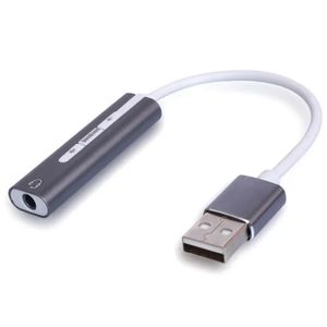 Typ C USB Externt ljudkort USB C till 3,5 mm Jack Audio Microphone hörlurar Adapter för MacBook PC Laptop Sound Card