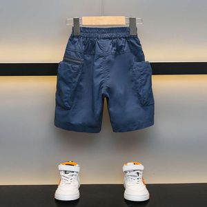 2024 Neues Sommer Baby Boys Fashion Design Black Kleinkind Kinder Sportshorts Sport Kinder Kleidung Casual Hosen 2-10y