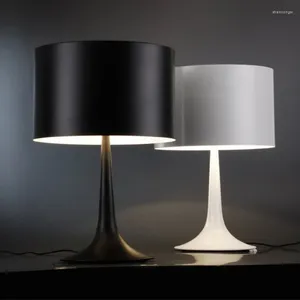 Table Lamps GZMJ Big Gentleman Lamp 600mm 400mm Black/White Modern Led Light Desk Lamparas De Mesa For Home Bedroom Study Fixture