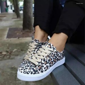 Casual Shoes Women Canvas Spring Sneakers Fashion Leopard Vucanize Sport Flats Lace Up Girl Trainers 2024