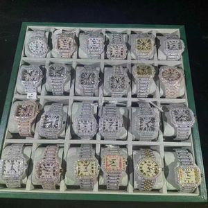 腕時計D55 Luxury Mens Watch 4130 Movement Watch for Men 3255 Montre de Luxe Mosang Stone Iced1Gia Watch Diamond Watchs Wris 339r