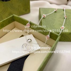 Luxury Designer Fashion Letter Ancient Silver Necklace Net Red Couple Birthday Wedding Engagement Gift 248o