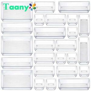 Lagringslådor BINS TRANSPARENT LAWER Divider Storage Box redskap Kosmetika Kök i Box S245304