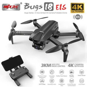 DRONS MJX BUGS B18 PRO G DRONE 3KM 4K Professional HD Dual Eis Camera 3-Axis Universal Joint 5G WiFi Brushless Folding Four Helicopter vs F11s S3