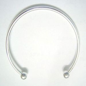 10pcs lot Silver Plated Bangle Bracelets For DIY Craft Murano Jewelry Gift 7 6inch C15 238h