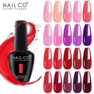 Nail Polish NAILCO 15ml Red Winter Color Vernis Semi Permanent UV Varnish gel nail polish nail polish Art gel Ergonomic Design Top Blend d240530