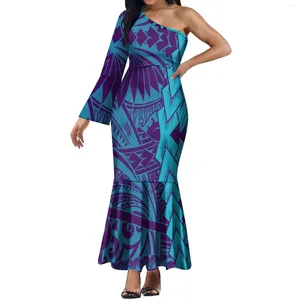Vestidos de festa 2024 Polinésia personalizada moda feminina vestido de peixe retro padrão de arte de alta qualidade noite