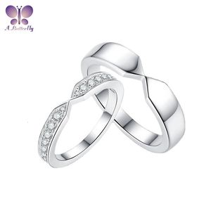 Abutterfly 100% 925 Sterling Silver D Color Par Wedding Ring Engagement Fine SMEEXEMEN