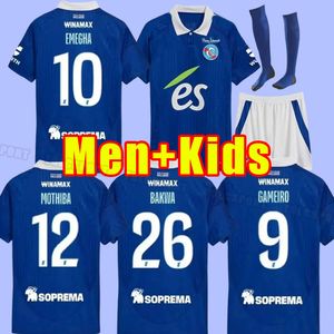 2024 2025 STRASBOURG HOME SOCCER Jerseys 24 25 MAILLOT de Foot Gameiro Thomasson Lienard Mothiba Sissoko Storcki Zemzemi Football Shirts Dzieci mężczyźni