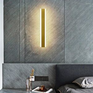 Lâmpadas de parede Lâmpadas minimalistas de tira Luzes de cabeceira de cama LED CREQUERAÇÃO