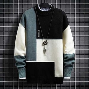 Męskie swetry modny wiosenny sweter luźne termiczne grube streetwearu zimowy sweter Q240530