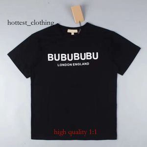 Burberyy Short Designer TシャツメンズTシャツヨーロッパと米国フォームドーナツカポックラウンドネック半袖夏夏の新しいルーズ97deバーベリー