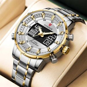 LIGE Watches For Men Luxury Brand Sport Quartz Wristwatch Waterproof Military Digital Clock Steel Watch Relogio Masculino 220125 235T