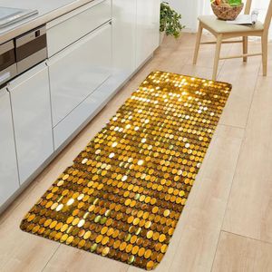 Bath Mats Metallic Colorful Sequins Look Disco Ball Image Rug For Bed Room Balcony Bedrooom Carpet Kitchen Mat Entrance Door Doormat