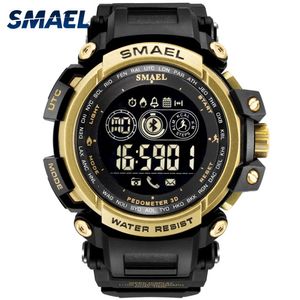 Homens de pulso digital LED Display Smael Watch For Male Digital Clock Men Sports Sports Big Dial 8018 WTAER PROVAÇÃO HOMENS RELISTAS 267C