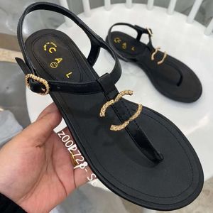 Chanells designer de sandália Sandália French Brand Sapatos de clipe feminino sandálias planas de verão