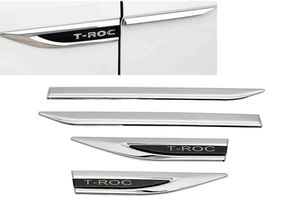 For VW TROC 1720 Side Fender Door Wing Emblem Badge Sticker Trim TROC 2017 2018 2019 2020 T ROC Car Decoration6619443