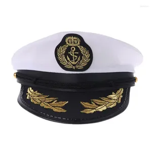 Берец белый взрослый яхта капитан капитан военно -морской шкаф костюм платье для вечеринки моряки шляпа