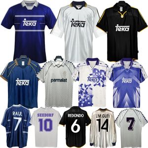 1997 1998 1999 2000 2001 Raul Redondo Retro Soccer Courseys Roberto Carlos Hierro Seedorf guti suker Real Madrids intage Classic Football Shirt