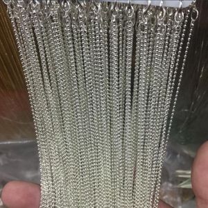 480 st Shinny Silver Plated Ball Chains Halsband 45 cm 18 tum 1 2mm bra för Scrabble Tiles Glass Tile Pendant Bottle Caps och mer 291B