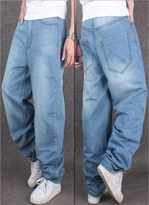 New Tide Man loose jeans hiphop skateboard jeans baggy pants denim pants hip hop men jeans plus size 30464736049