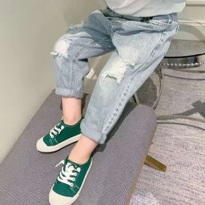 Bambini Spring and Autumn Baby 2023 New Children's Scepped Jeans Pants Boys Koreantrousers 2 4 6 7Y F4531