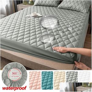 Set di biancheria da letto materasso impermeabile er elastico protettore letto matrimoniale foglio jacquard foglio non slip letti per lettate per lettate per reciprocità per il re/regina 1pc dhm1n