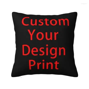 Custom de luxo de travesseiros Sua capa de design de logotipo suave personalizado