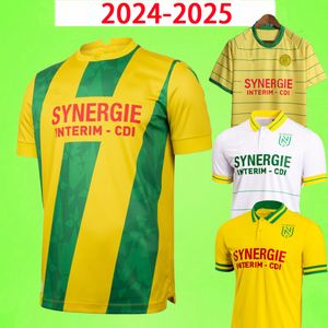 FCナンテスサッカージャージホームアウェイ80周年記念版2024 2025 Chirivella Sissoko Merlin Centonze Moutoussamy Girotto 23 24フットボールシャツ80年キット