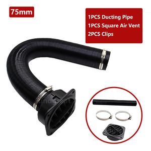 60mm/75mm Car Heater Air Outlet +Parking Heater Air Vent + Ducting Y Branch + Hose Clip For Parking Diesel Heater Replacement