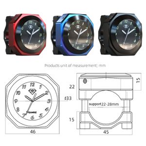 CNC Chrome Plated Motorbike Universal Thermometer Schedet Waterproof Electronic Watch Thermometer StarneBar Mount