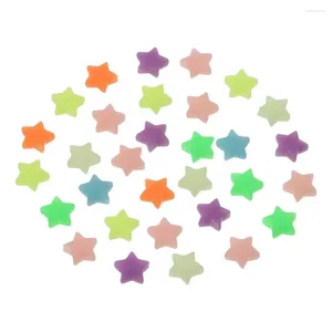 Charms 300pcs Star Shape Glow In The Dark Beads Acrylic Colorful Luminous Spacer 11mm