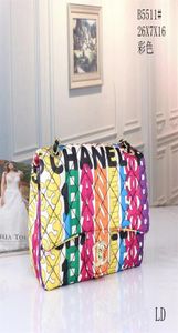 Bolsas de ombro de couro de moda Cadeia de bolsa de luxo de luxo Diamante Lattice Women Bolsa Designer Handbag Muticolor1177551