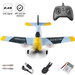 Aeronaves elétricas/RC Z61 RC Aircraft 2.4g Glider Epp Fighting Fighter 3CH Balance Intelligent RC Glider Fixo envergadura fixa RC Aircraft Childrens Toys Childrens Gifts Q240529