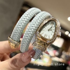 Kvinnors modeklocka Animal Snake Watch Indian Style Populära Women's Watch Multi-färg Valfri Diamond Set High Quality Luxury Brand Hot Women's Jewelry Watch