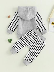 Set di abbigliamento baby boy 2 pezzi abiti autunnali set maniche lunghe mimetico pantaloni con felpa con cappuccio