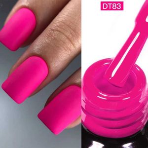 Nagellack möte över 7 ml rosröd fluorescerande gel nagellack neonljus som lyser semi permanent tvål nagelkonst UV LED -nagelgel clearcoat D240530