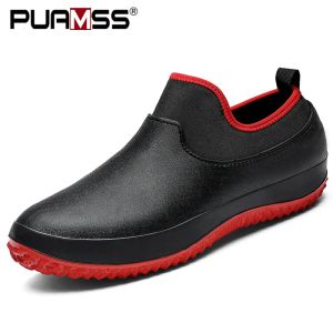 Boots Rain Boots Rain Boots Men Short Waterproof Rubber Boots Outdoor Comfortable NonSlip Work Chef Shoes Fishing Boots Men For Rainy W