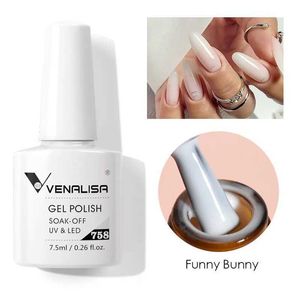 Poliska do paznokci Venalisa Milky White Jelly Color Earth Brown Collection Pill Polishing UV Larnis