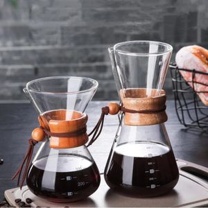 800 ml glas kaffekokare med rostfritt stål filter droppbryggning brygger kaffekanna drippare barista häll över kaffebryggare 240530