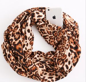 Moda Mulheres portáteis Convertible Infinity Sconhe com zíper para o bolso de zíper todos combinam escassos de viagem de viagem para leopardo