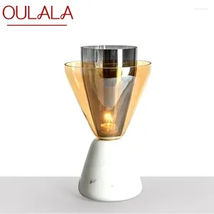 Lampy stołowe Oulala Współczesny projekt lampy LED Białe biurko światło dom E27 Dekoracja do foyer salon biurowa sypialnia