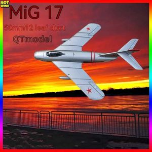Electric/RC Aircraft Qingdao model remote-controlled aircraft fixed wing aircraft Mig 17 50 Culvert fighter Rc aircraft toy gift Q240529