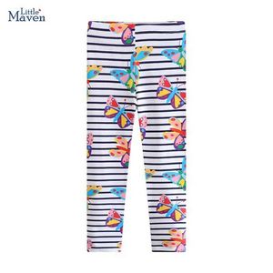 Timpate di leggings pantaloni piccoli di moda maven da bambino ggings farfalla cotone autunno abbigliamento per bambini coreani pantaloni a strisce casual wx5.29