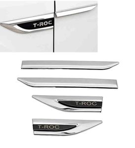 For VW TROC 1720 Side Fender Door Wing Emblem Badge Sticker Trim TROC 2017 2018 2019 2020 T ROC Car Decoration9227050